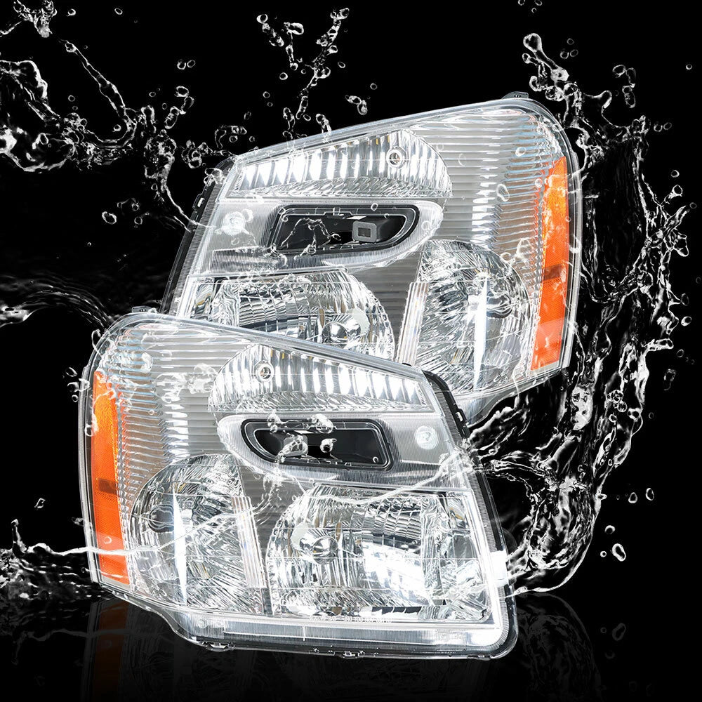 Replacement Headlights for Chevy Equinox (2005-2009) Chrome Halogen Clear