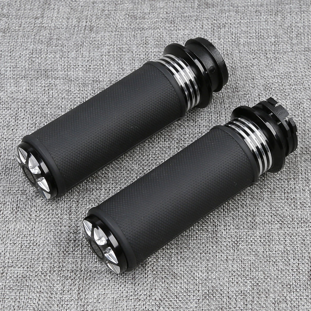 1'' Black CNC Handlebar Hand Grips for Harley Softail FLS FLST (1996–2015)