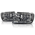 Smoked Housing Headlight & Clear Side Corner Lamp for Jeep Grand Cherokee WJ (1999–2004)