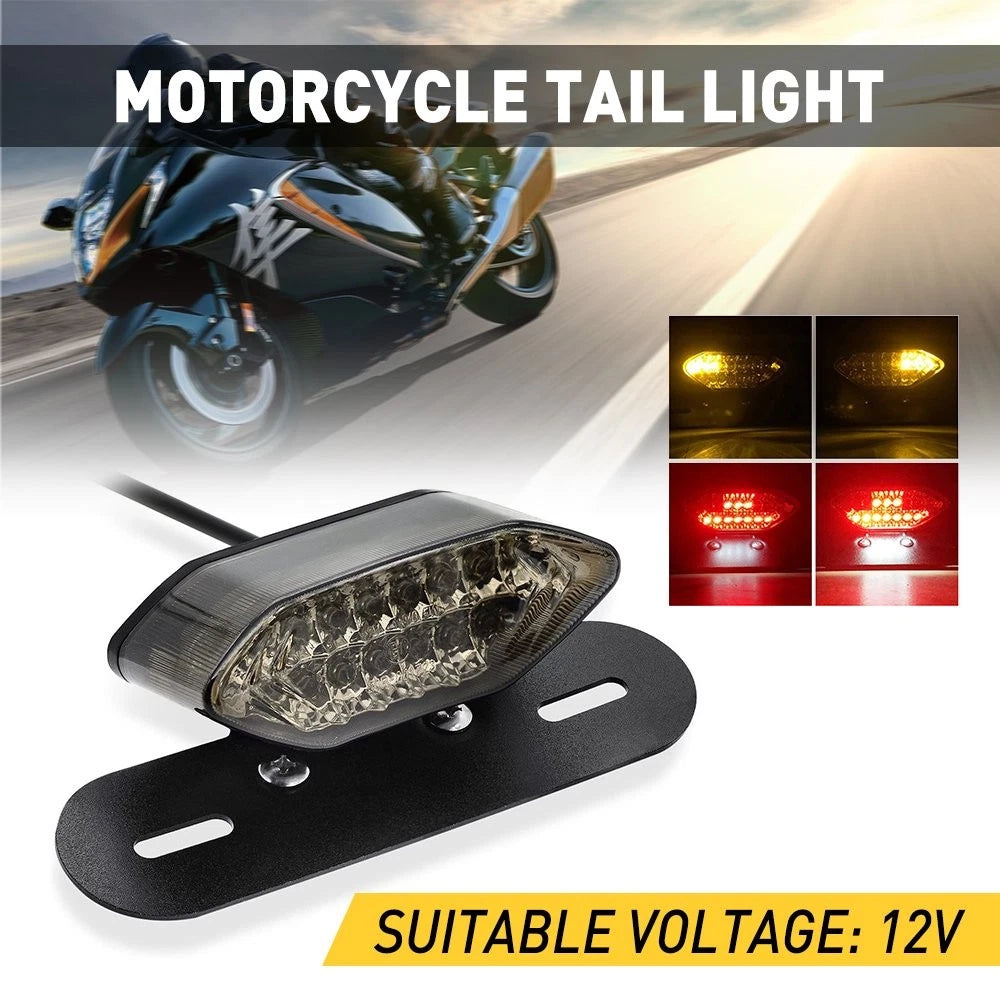 Universal Turn LED Signals Motorcycle Brake Tail Light License Plate (2010–2023)