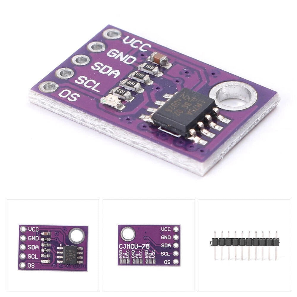LM75A Temperature Sensor Module for I2C Interface