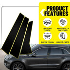 Glossy Black Pillar Posts Trim for Porsche Macan (2014-2022)