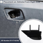 Bumper Headlight Washer Nozzle Cover Cap for BMW 750i (2016–2020) Black