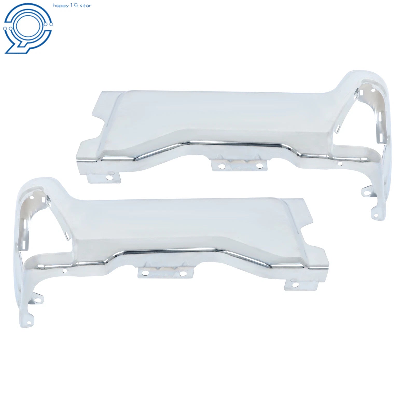 Chrome Pair Rear Back Bumper End Caps for Ford F250 F350 F450 (2023–2025)