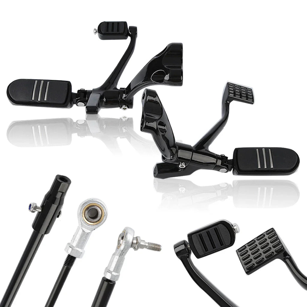 Black Forward Control Lever & Footpeg Bracket for Harley Sportster (2014-2022)