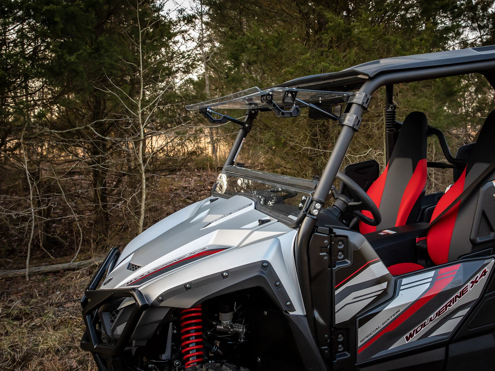 Heavy Duty Scratch Resistant Flip Windshield for Yamaha Wolverine X4 (2018–2023)