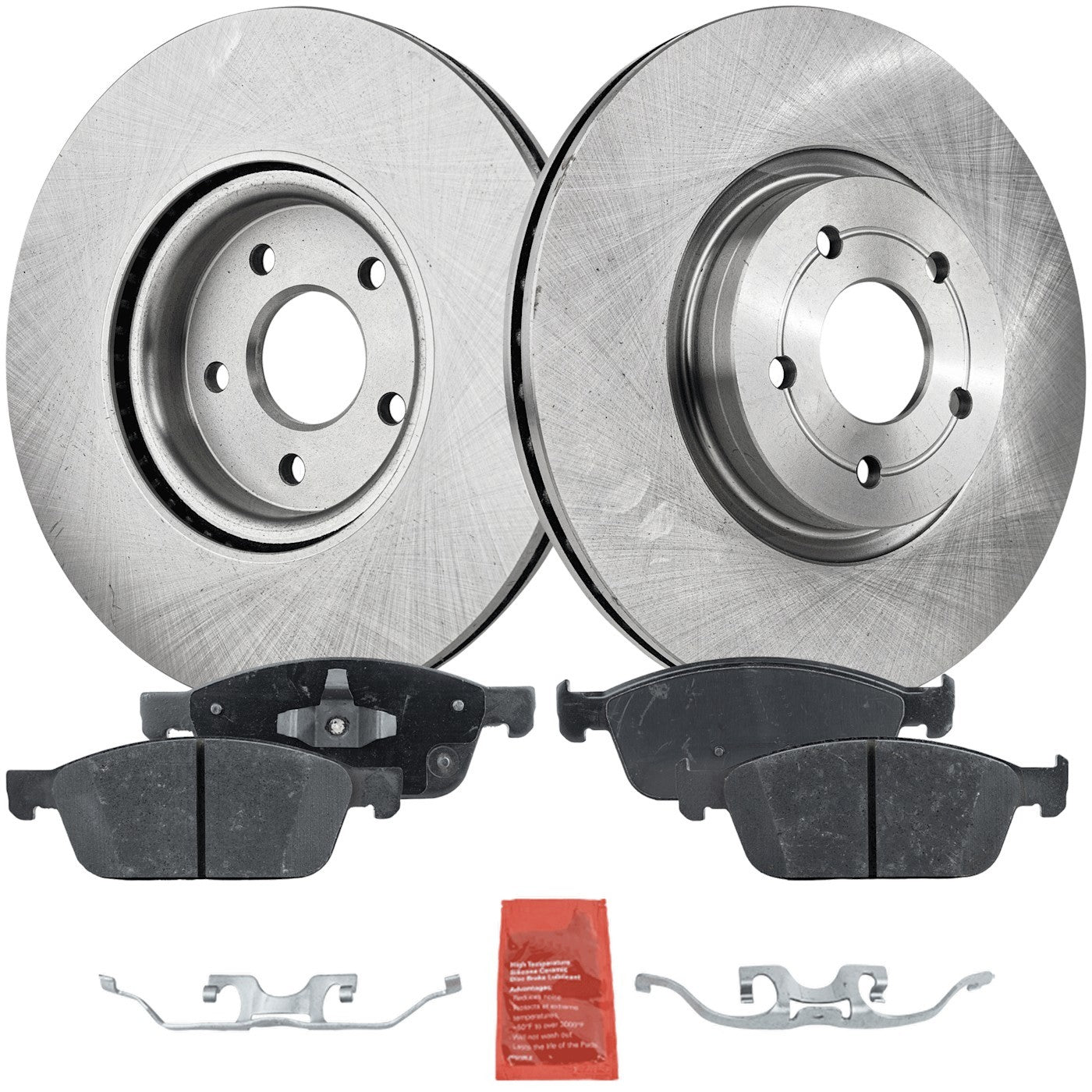 Front Brake Disc Rotors and Pads Kit for Ford Transit Connect (2018)