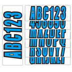 Set of 4 Custom Boat Registration Numbers Decal Stickers A-Z 0-9