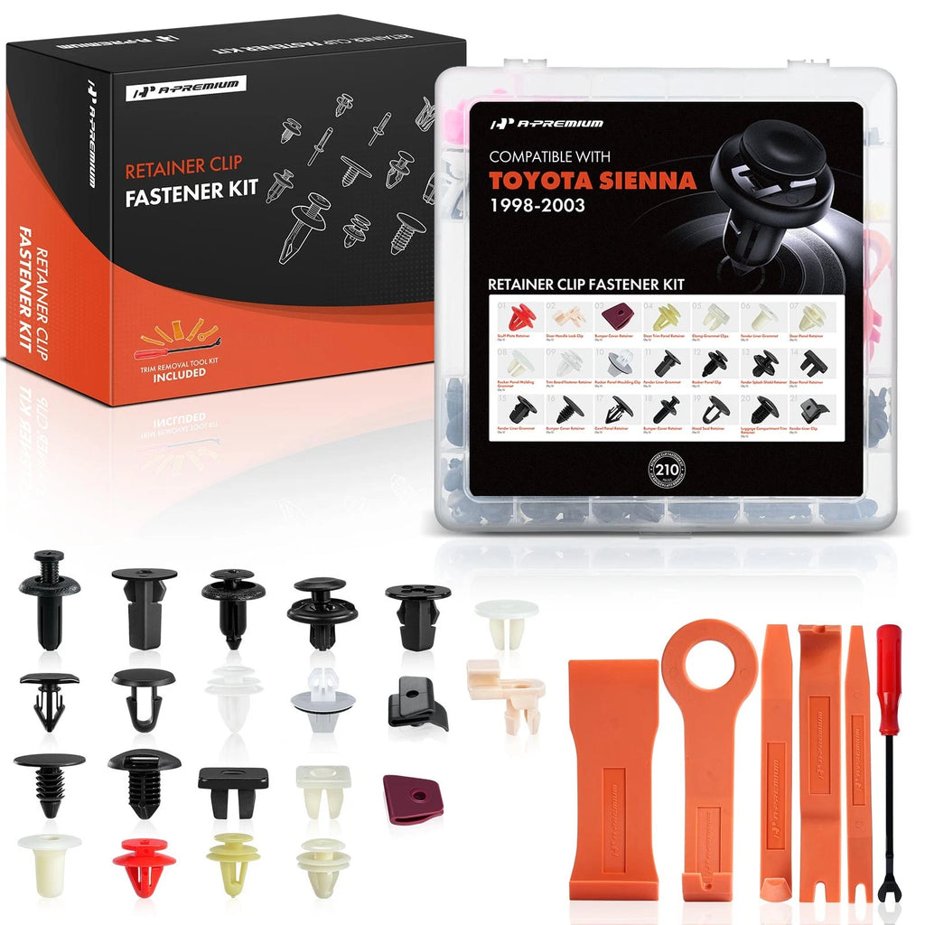 Bumper Retainer Clips Fastener Kit for Toyota Sienna (1998-2003)