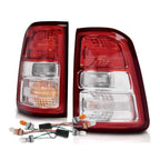 Set of 2 Halogen Tail Light Assembly for Ram 1500 (2019–2024) Chrome Bezel