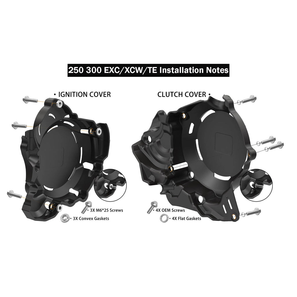 Clutch Cover Ignition Guard Protector for KTM 250 300 XCW EXC (2024–2026)