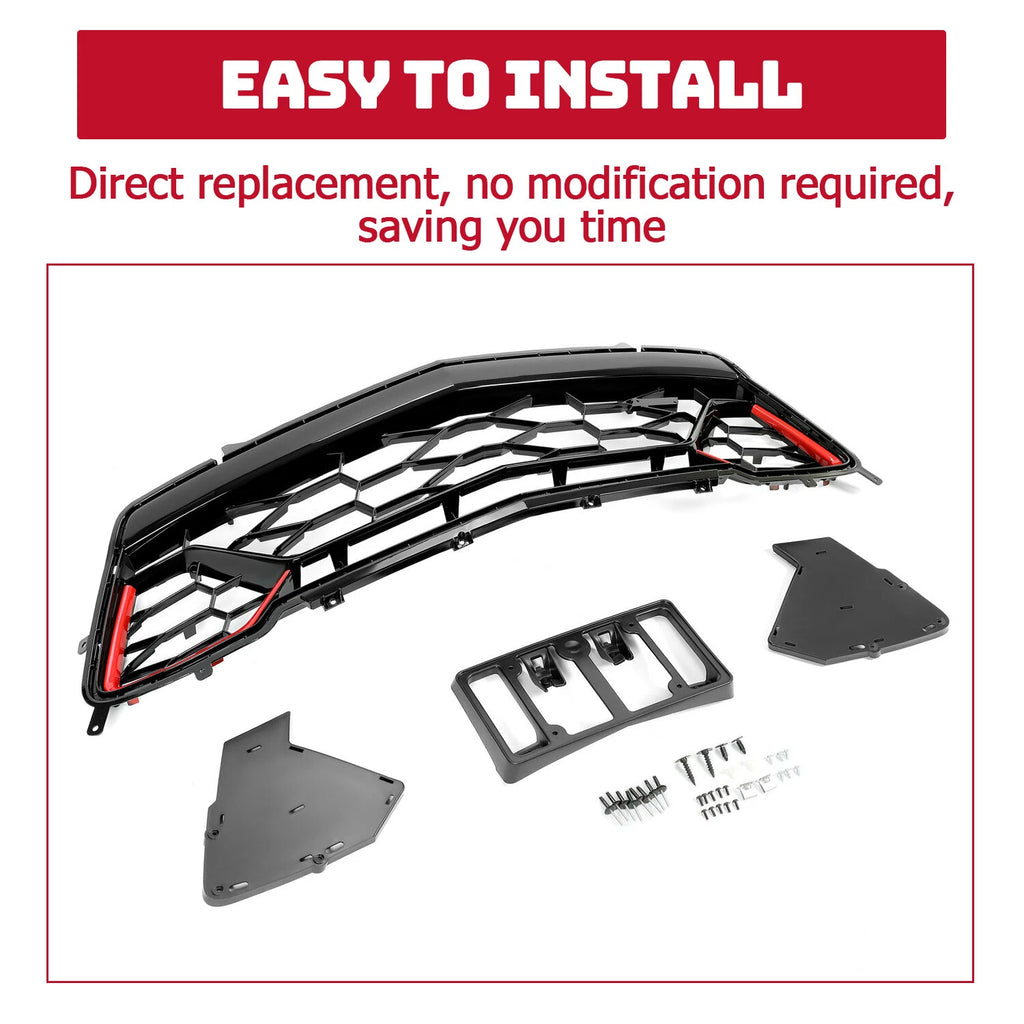 Lower Grille for Chevrolet Camaro SS (2016-2018) Black Red