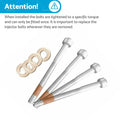 Set of 4 Injector Bolts & Seals Kit for Mercedes A-Class