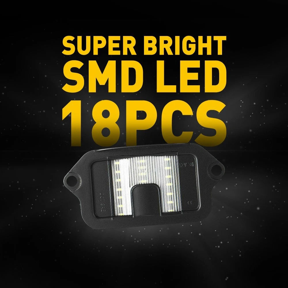 Set of 2 Rear License Plate Light Lenses for Ford Mustang (2005–2009)
