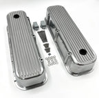 Polished Aluminum Valve Covers Tall Finned Replacement for BBC 396 402 427 (1963–1970)