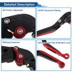 Adjustable Brake Clutch Levers for Honda CBR650R (2014–2022) Black Red
