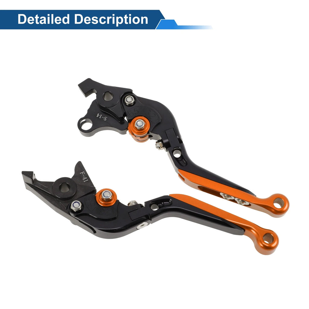 Short Long Brake Clutch Levers for Suzuki Hayabusa GSXR1300 (2008–2020) Black Orange