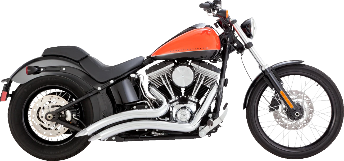 Vance & Hines Big Radius 2-into-2 Chrome Exhaust for Harley Softail (1986–2009)