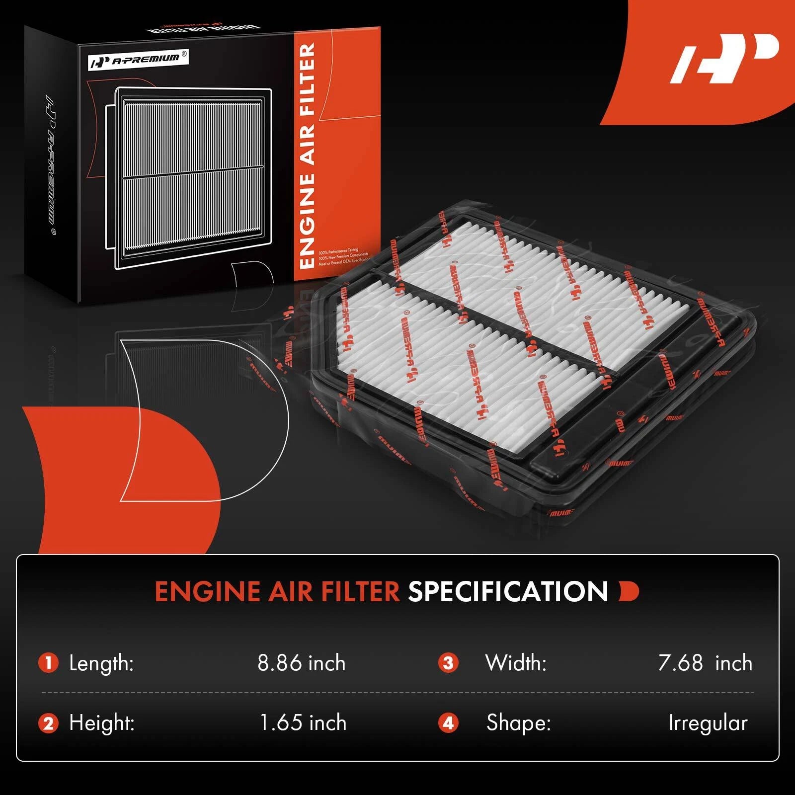 Engine Air Filter for Honda Civic (2006-2011) Rigid Panel