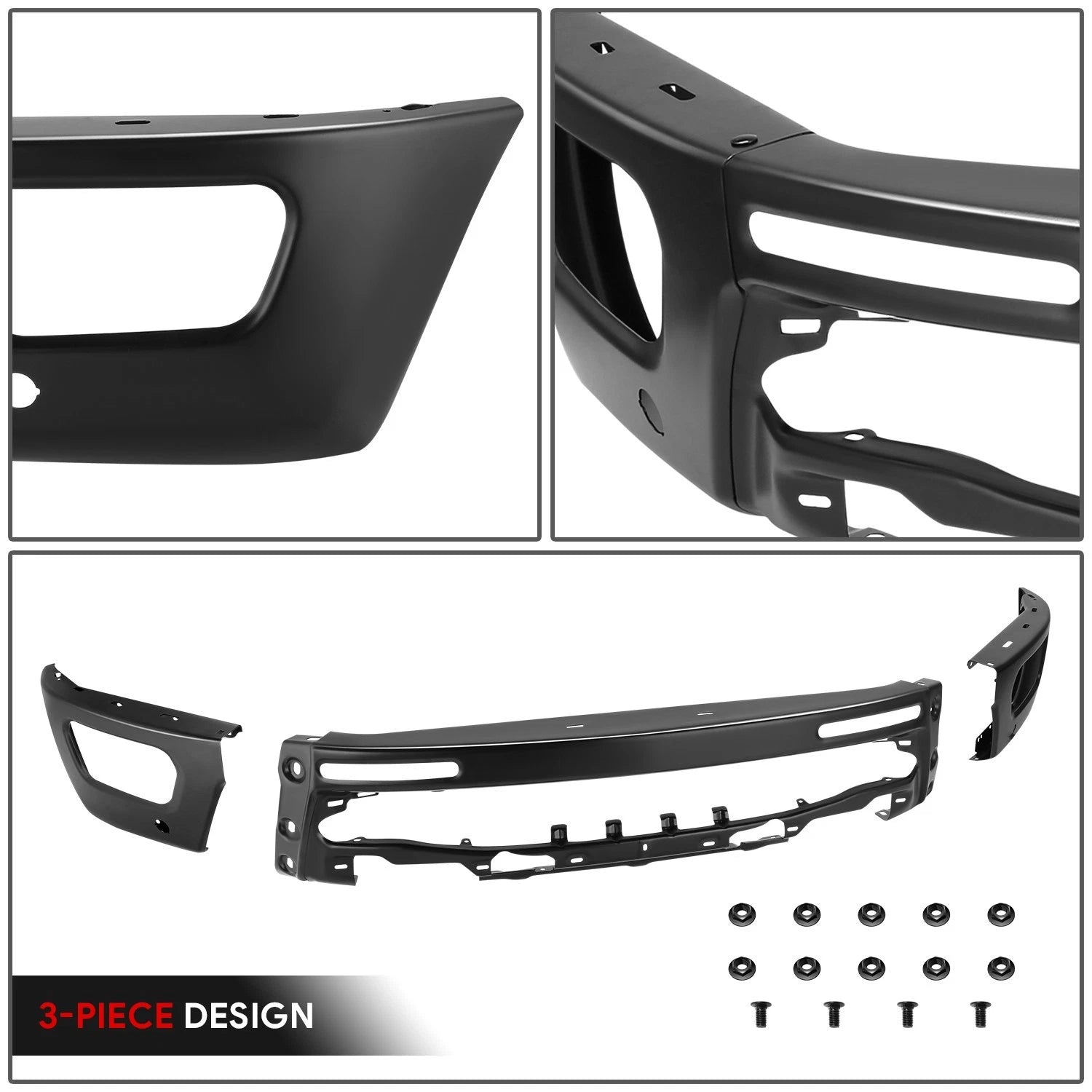 Front Bumper Face Bar for Ford Ranger (2019–2024) OE Style with Sensor Holes
