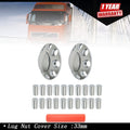 Chrome Hub Covers for Semi Truck (Fits 33mm Nut)
