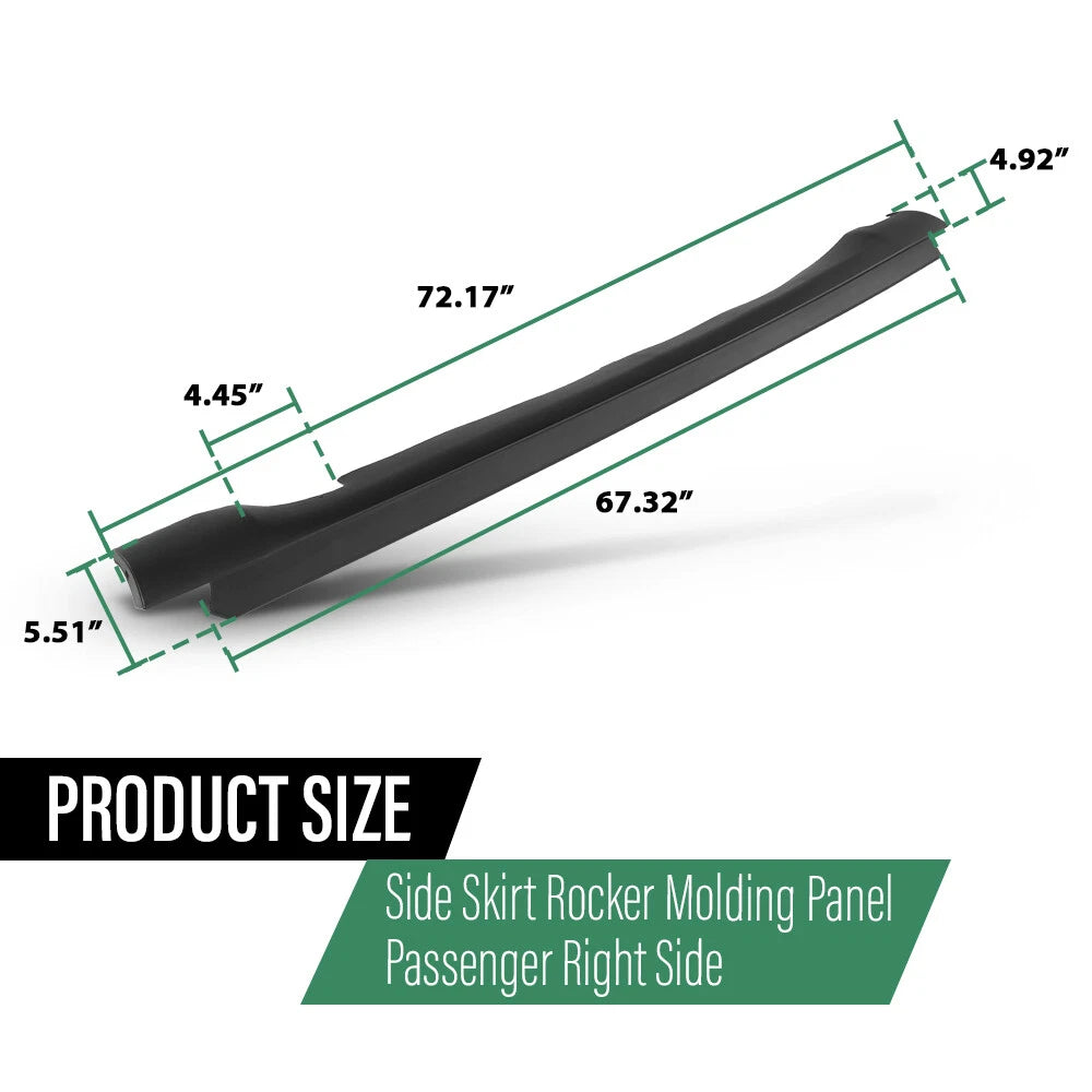Rocker Molding Panel for Jeep Cherokee (2014–2022) Right Passenger Side