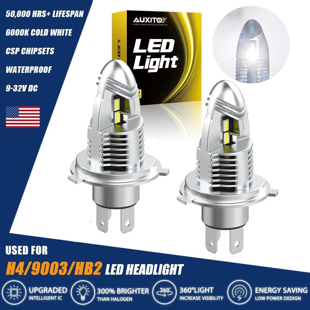 AUXITO H4 9003 LED Headlight Bulb Kit 5000LM High Low Beam for