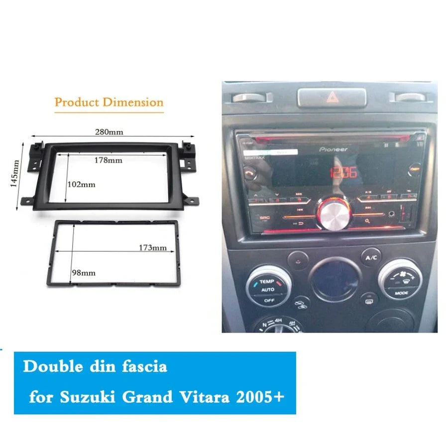 2Din DVD Stereo Dash Panel Frame Bracket for Suzuki Grand Vitara (2005-2014)