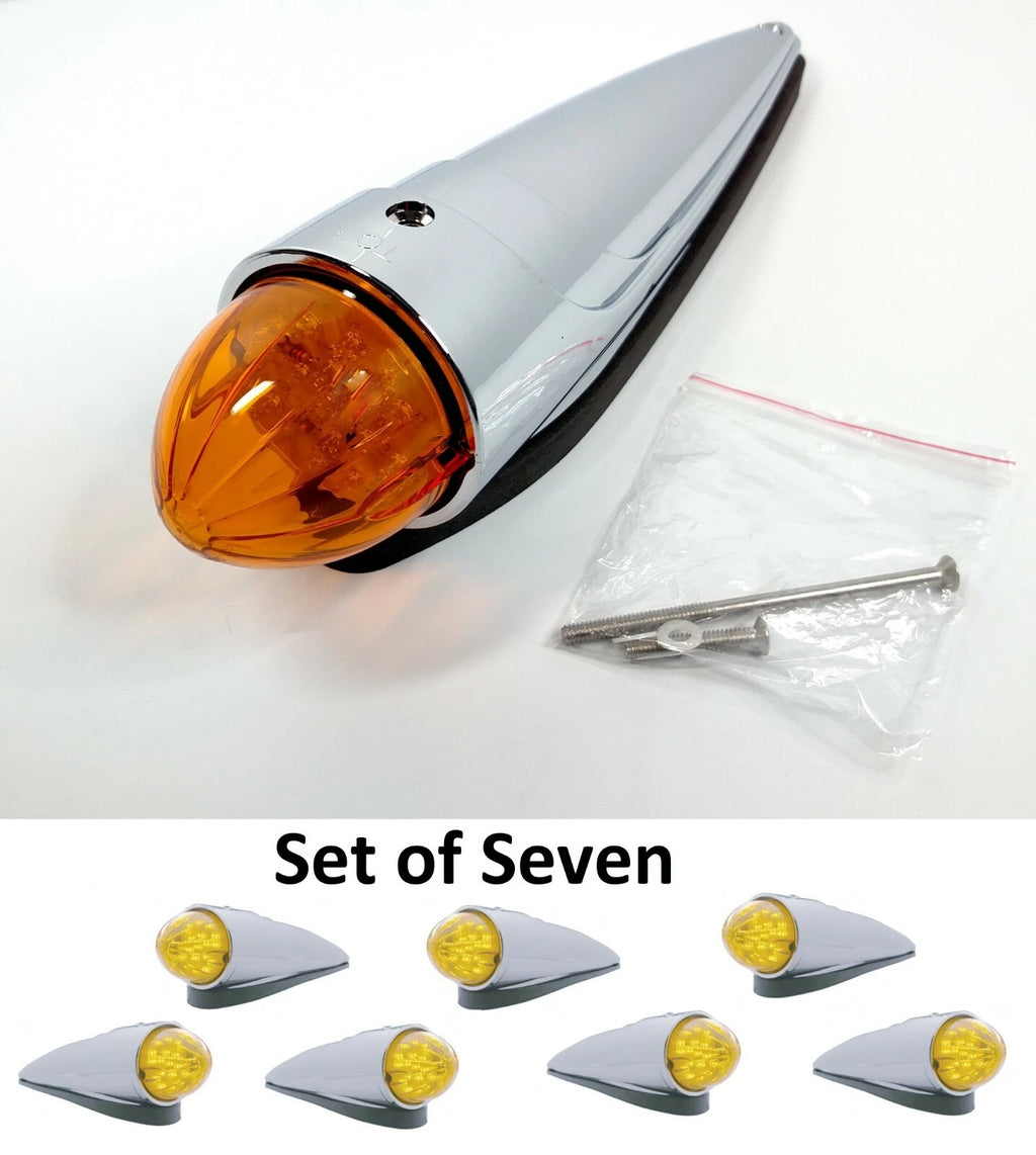Chrome Amber LED Cab Lights Set for Nissan Cabstar (2010–2020)