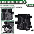LED Smoke Bumper Fog Light Lamps for Chevy Silverado 1500 (2016–2018)