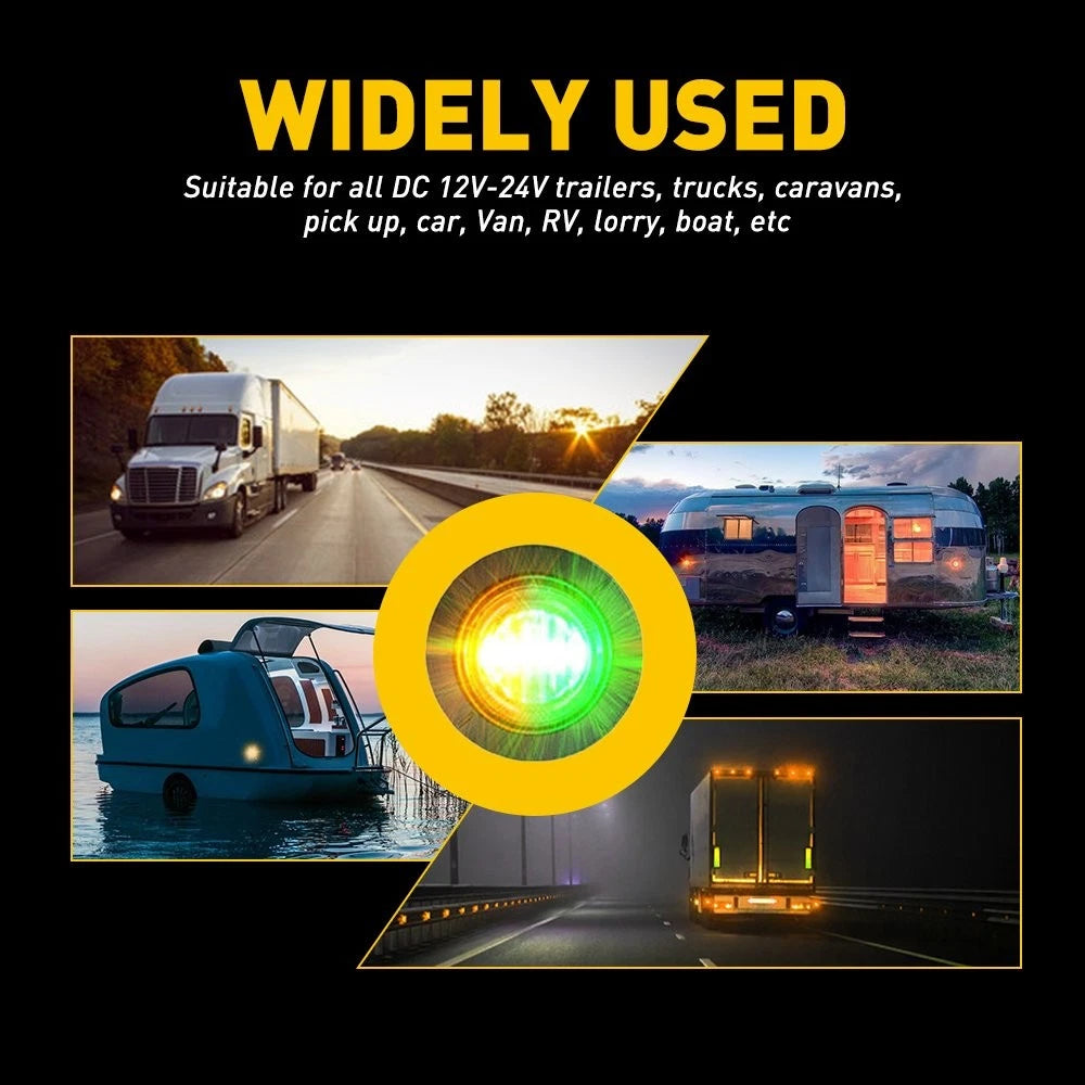 20x LED Marker Lights for Truck Trailer (3/4")