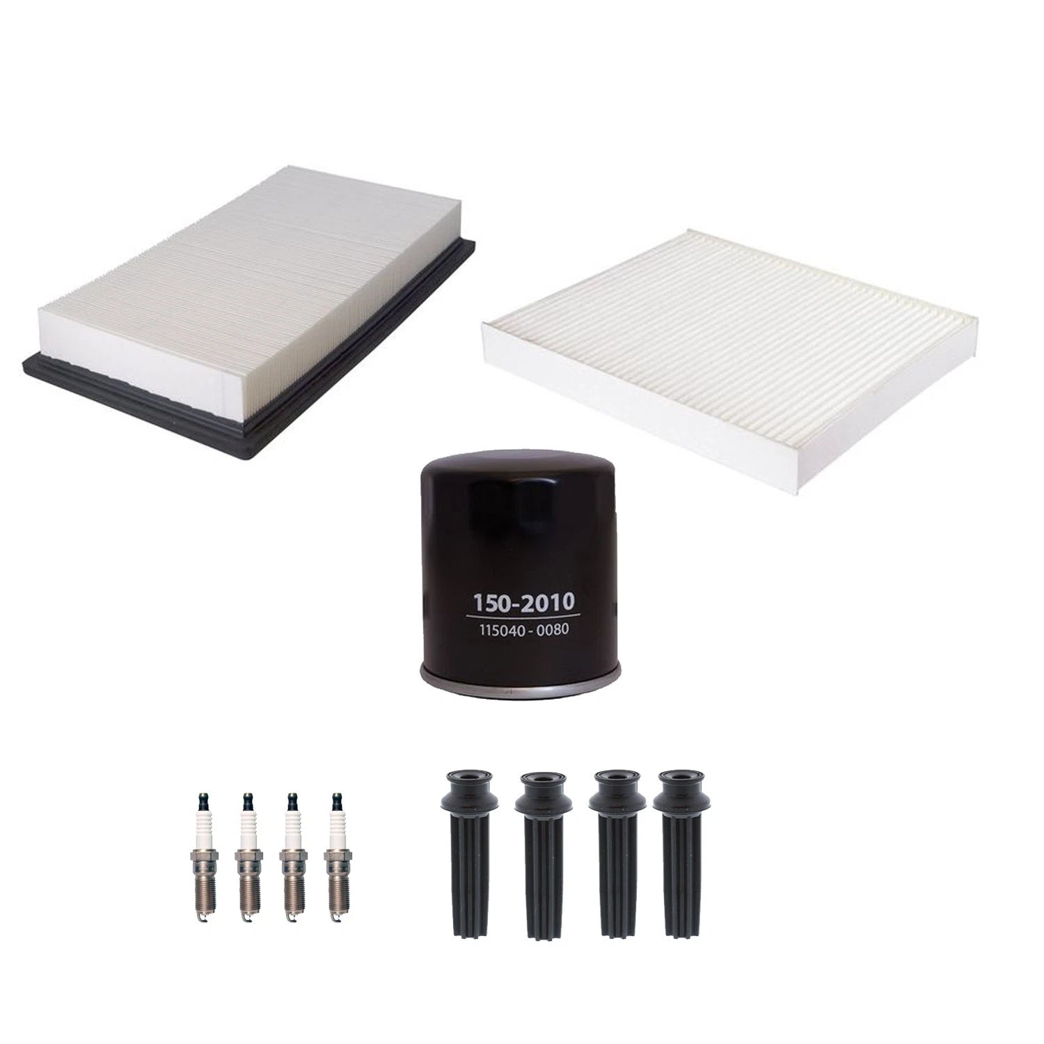 Tune Up Kit 4 Spark Plugs & Boots for Ford Explorer MKT Taurus (2010–2019)