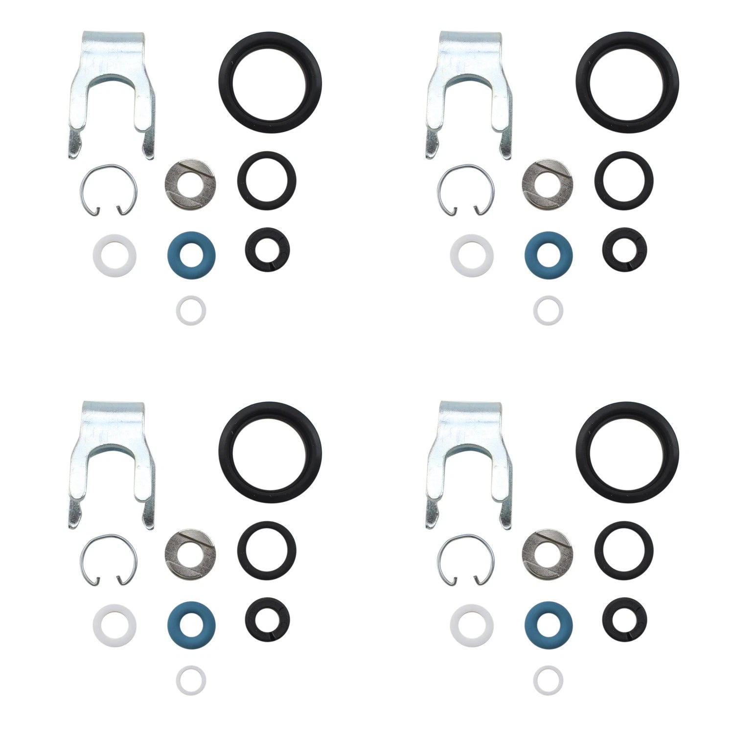 4pc Fuel Injector Seal Kit for Mercedes W212 E300 E350 (2010–2016)