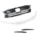 Front Upper Grille for Honda Pilot (2019–2021) Black Chrome Mesh Plastic