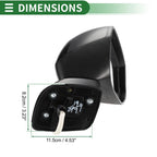 Right Door Mirror for Honda Civic (2012–2015) Manual Folding Gloss Black