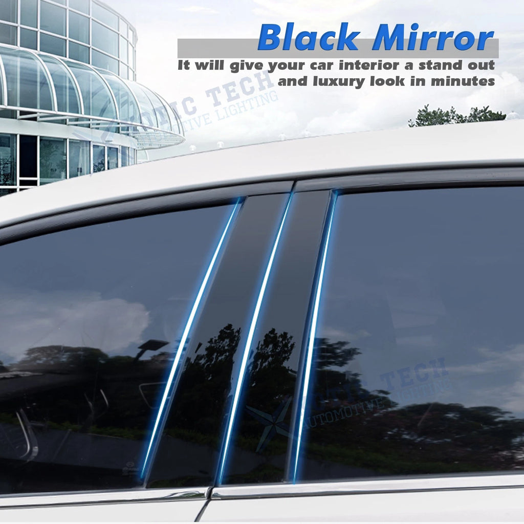 Piano Black Window Pillar Post Door Trim Cover Kit for Mercedes CLS (2012-2016)