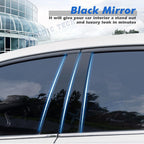 Piano Black Window Pillar Post Door Trim Cover Kit for Mercedes CLS (2012-2016)