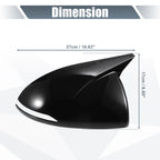 Pair Rearview Mirror Cover Overlay Gloss Black for Hyundai Sonata (2020–2023)