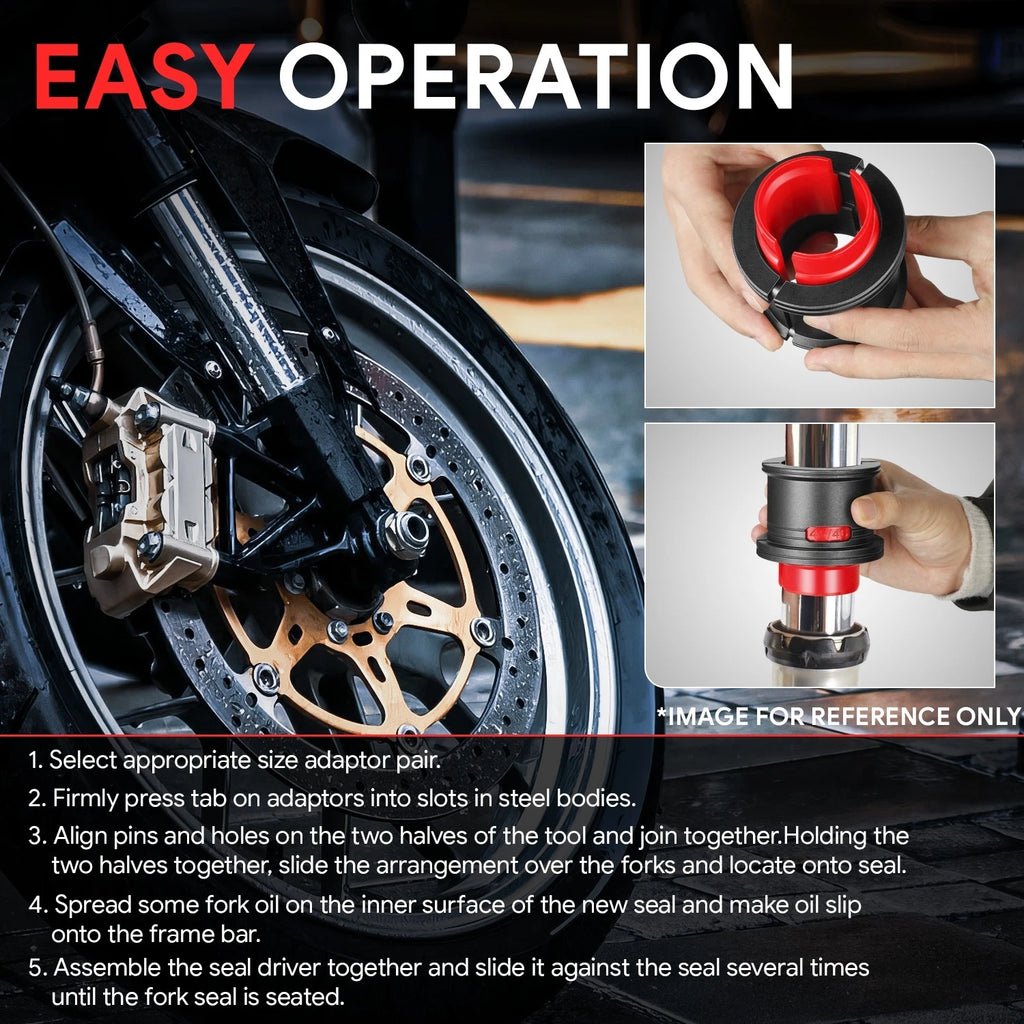 Set of 14 Fork Seal Installer Tools for Universal Motorcycle (35mm-50mm)