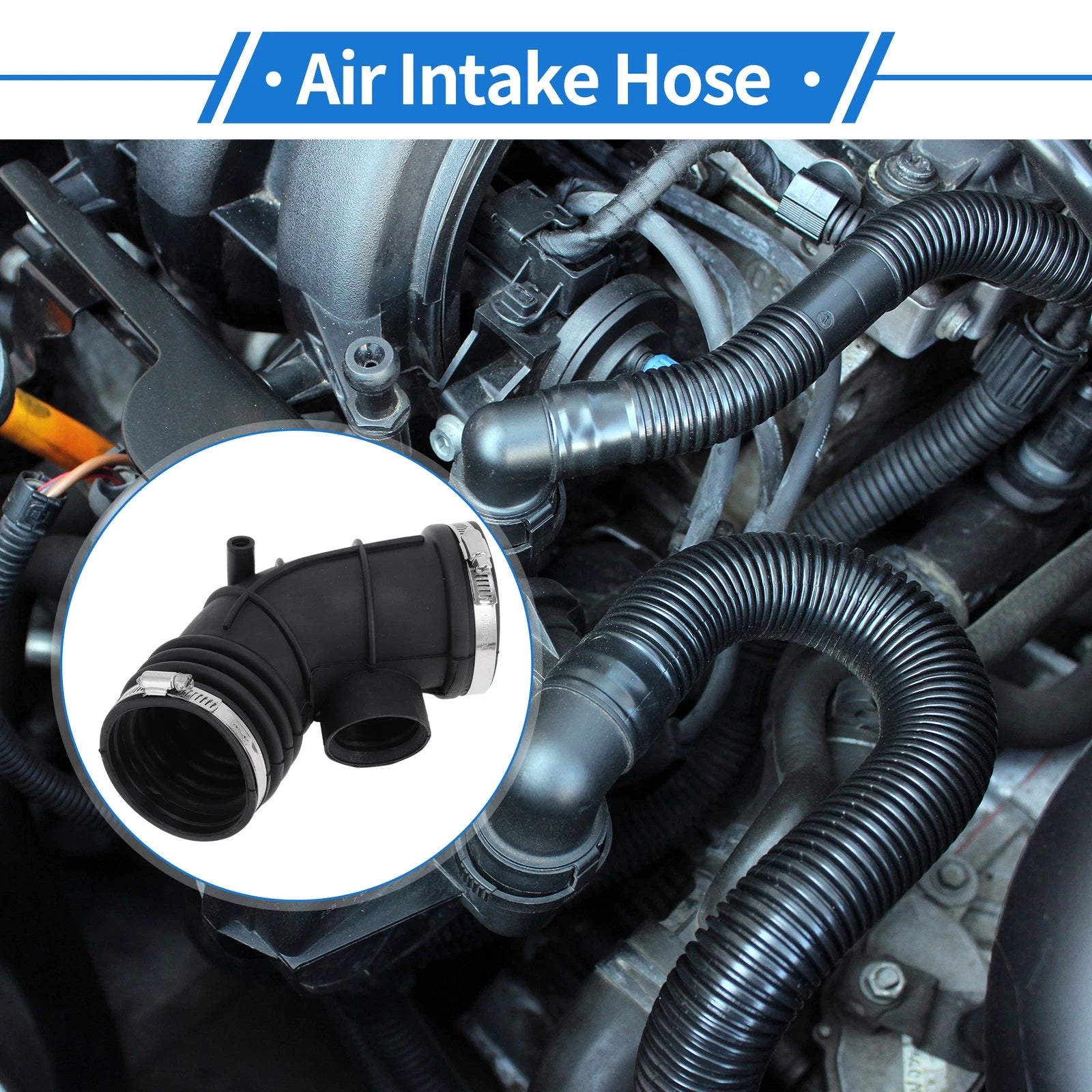 Engine Air Intake Hose with Clamps for BMW 525i E38 (2001–2003) No. 13541435625