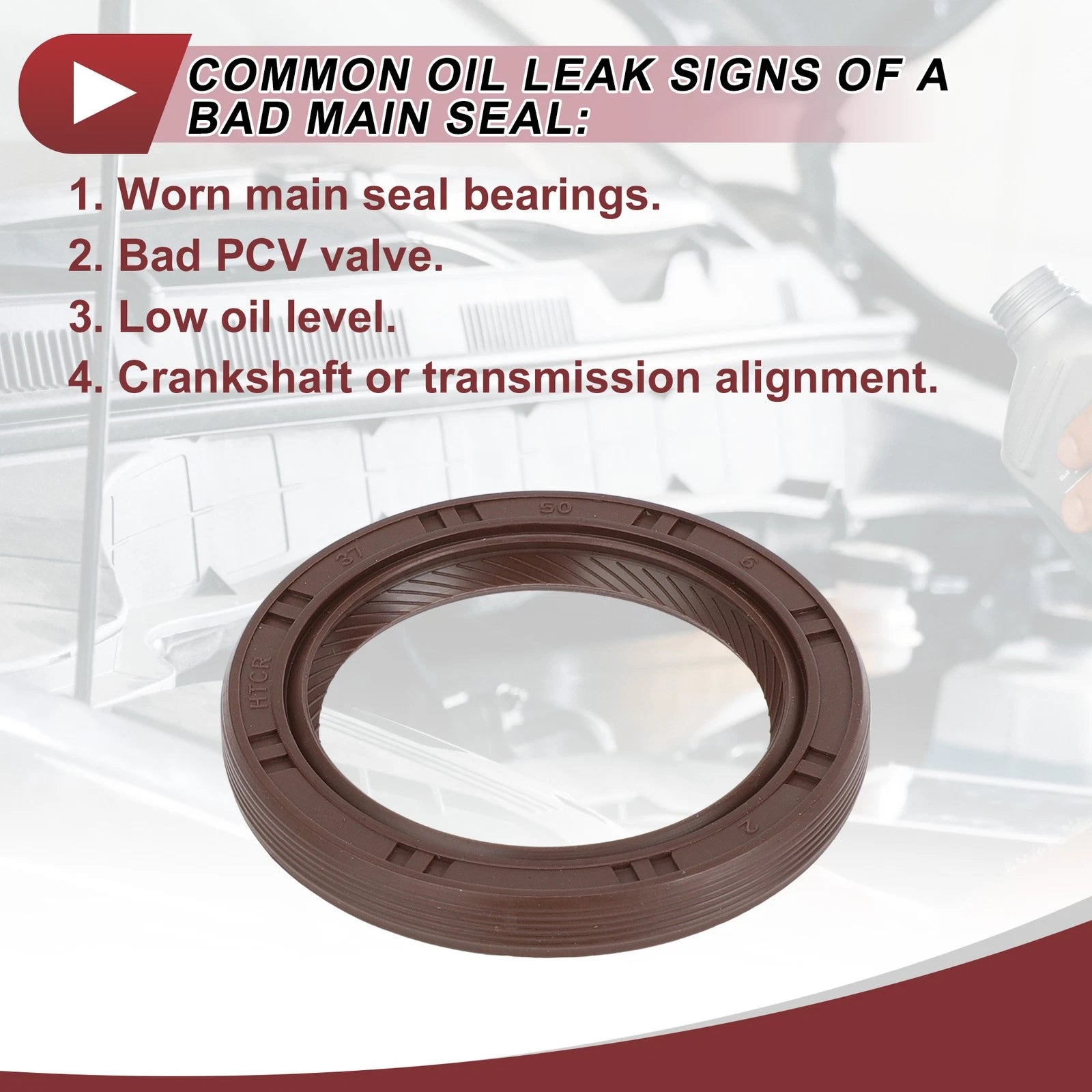 1 Pc Rear Crankshaft Oil Seal for Ford Mazda (No. 31370461)