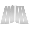 8 Pcs Door Pillar Window Trim for Ford Edge (2007–2014) Silver Tone