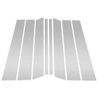 8 Pcs Door Pillar Window Trim for Ford Edge (2007–2014) Silver Tone