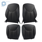 Set of 2 Black Leather Seat Covers for Jeep Wrangler (2013-2017)
