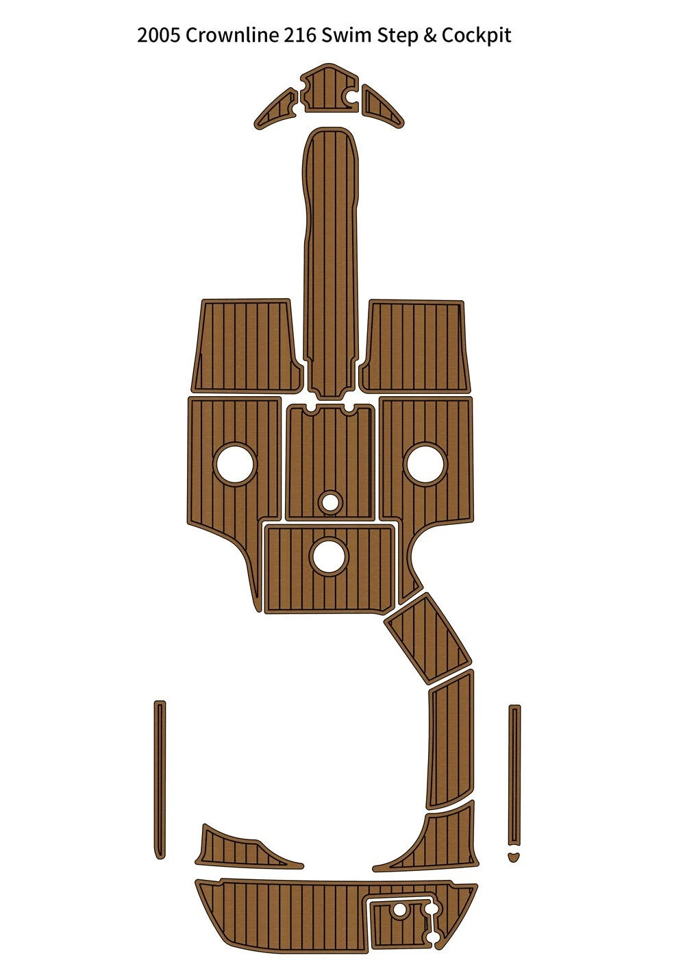 EVA Foam Teak Decking Pad for Crownline 216 (2005)