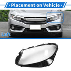 Car Front Left Headlight Lens Cover for Mercedes-Benz E-Class (2016-2021)