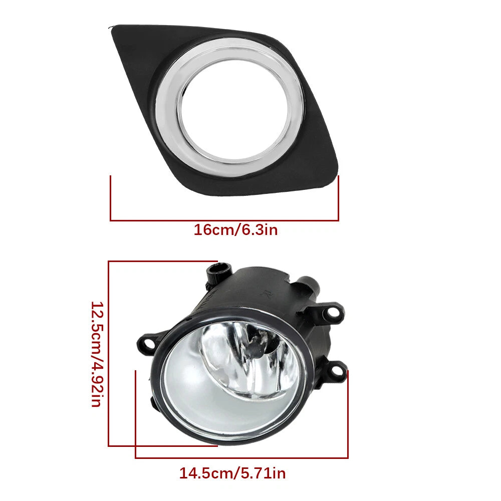 Clear Bumper Fog Lights with Wiring Harness for Toyota RAV4 (2009â2012)