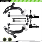 8Pcs Control Arm Ball Joint Tie Rod End Sway Bar for Ford Flex Taurus (2009–2019)