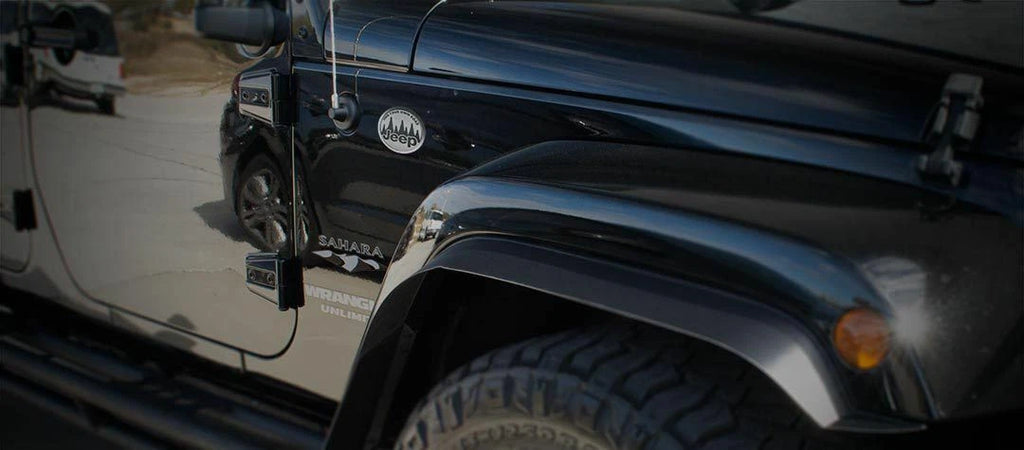 Pair Front Rear Fender Badges Emblems Replacement for Jeep Wrangler (2007–2018)