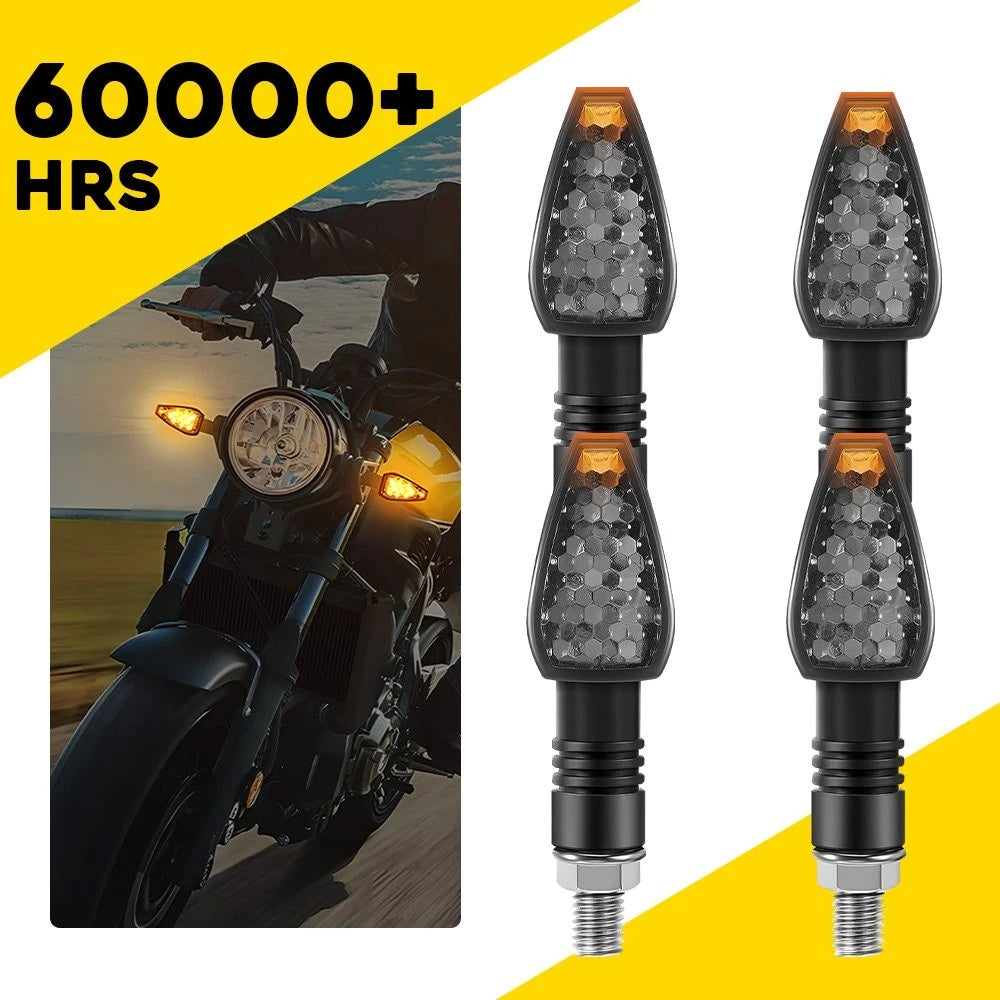 4X LED Turn Signal Indicators for Sports Motorcycle Dirt Bike